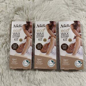 Nad's Eco Wax Strip Kit New Vegan Naturally Derived (3) packs